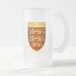 Caneca De Cerveja Vidro Jateado Braços reais de Inglaterra