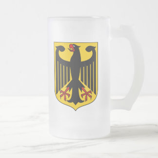 Caneca De Cerveja Vidro Jateado Brasão de Alemanha