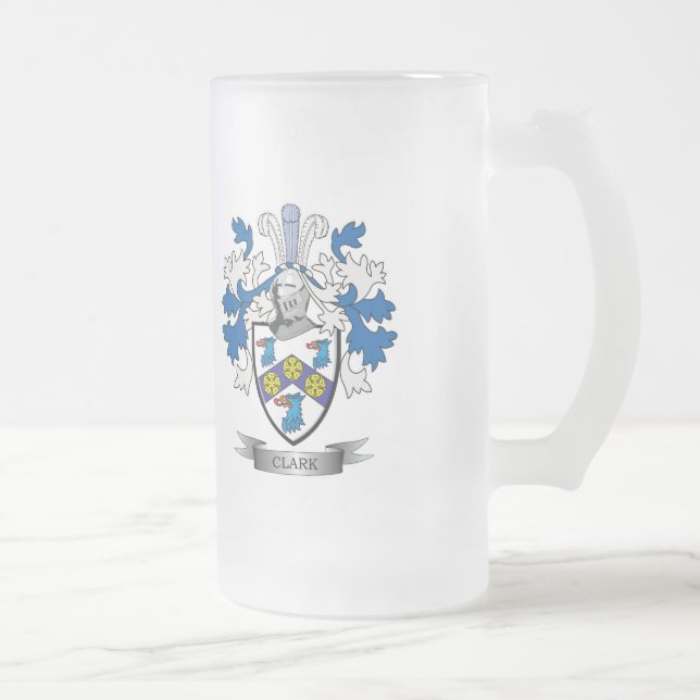 Caneca De Cerveja Vidro Jateado Brasão de Clark (Direita)
