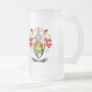 Caneca De Cerveja Vidro Jateado Brasão de O'Sullivan