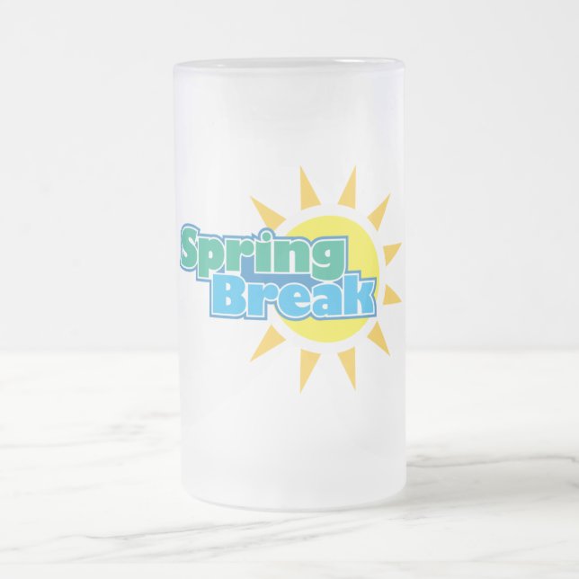 Caneca De Cerveja Vidro Jateado Break Sunny Spring- (Centro)