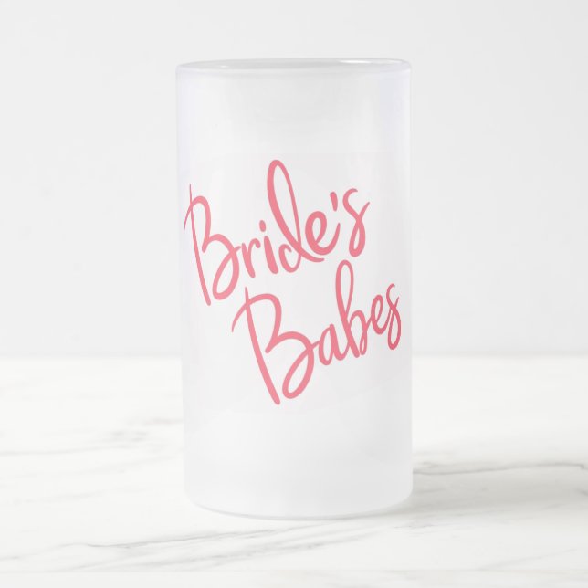 Caneca De Cerveja Vidro Jateado Brides Babes Wedding (Centro)