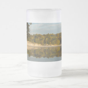 Caneca De Cerveja Vidro Jateado Brilho De Vidro De Fosco Da Manhã De Outono