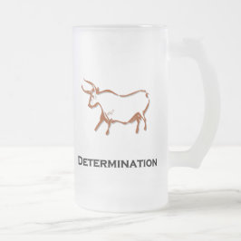 Caneca De Cerveja Vidro Jateado Bull Determinação do Castanho
