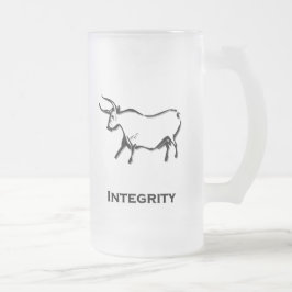Caneca De Cerveja Vidro Jateado Bull Integrity Black