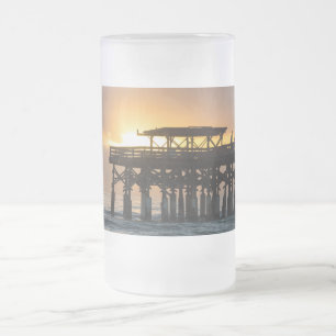 Caneca De Cerveja Vidro Jateado Cacau Primeiro Fosco Sunrise