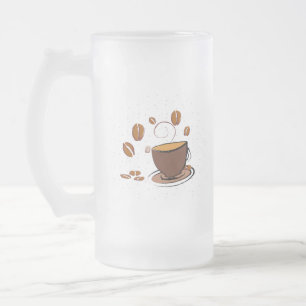 Caneca De Cerveja Vidro Jateado Café Amor