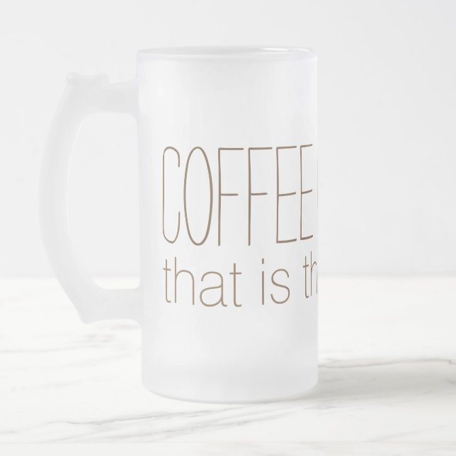 CANECA DE CERVEJA VIDRO JATEADO CAFÉ OU LÍQUIDAS (Esquerda)