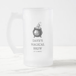 Caneca De Cerveja Vidro Jateado Caldeirão personalizado de Dia de as Bruxas engraç