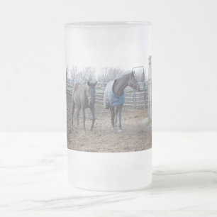 Caneca De Cerveja Vidro Jateado Camaradas de Cavalo de Fazenda