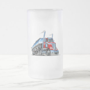 Caneca De Cerveja Vidro Jateado Caminhão de desenho animado