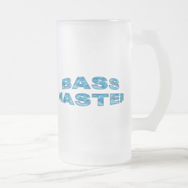 Caneca De Cerveja Vidro Jateado Camisas de Pesca-Mestre de Bass (Direita)