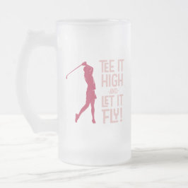 Caneca De Cerveja Vidro Jateado Camiseta engraçada de golfe feminino Fofo Humor es