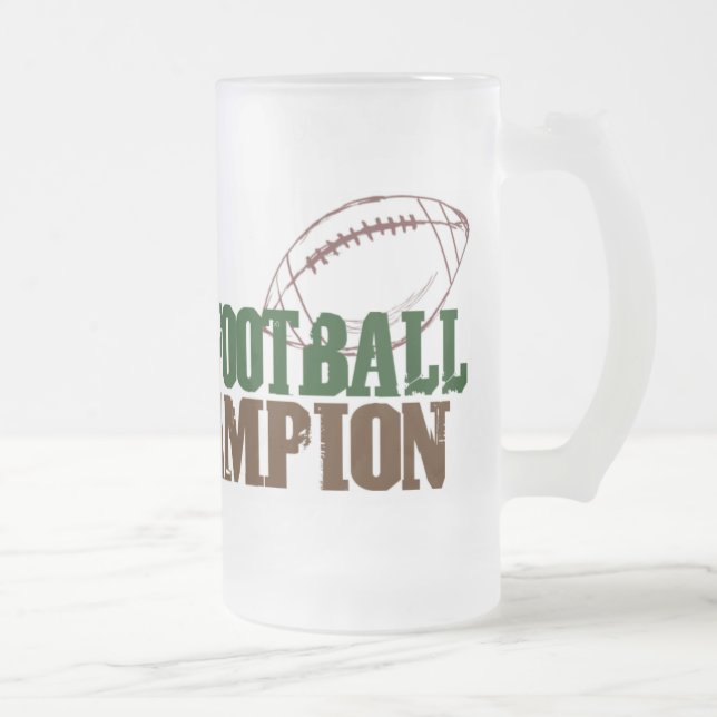 Caneca De Cerveja Vidro Jateado Campeão 2008 do futebol da fantasia (Direita)