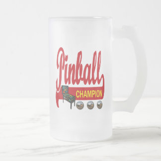 Caneca De Cerveja Vidro Jateado Campeão do Pinball