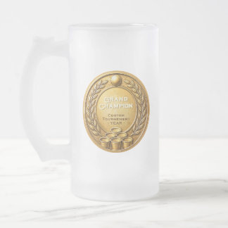 Caneca De Cerveja Vidro Jateado Campeonato do Torneio de Beer Pong Medalhas de Our