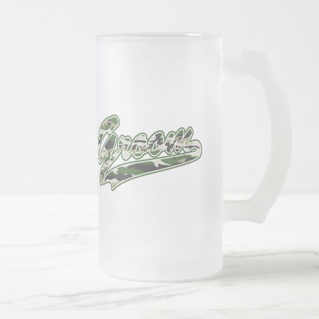 Caneca De Cerveja Vidro Jateado Camuflagem de Grupos Militares (Direita)