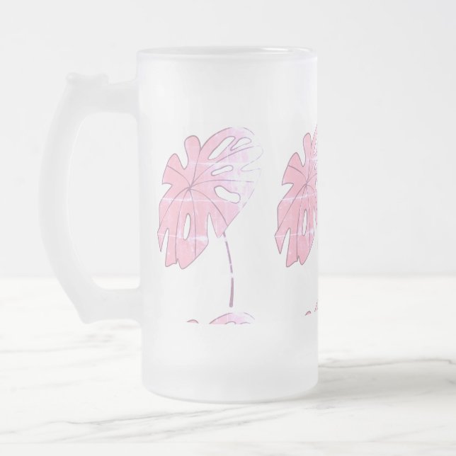 CANECA DE CERVEJA VIDRO JATEADO CANECA DE VIDRO FOSCO (Esquerda)