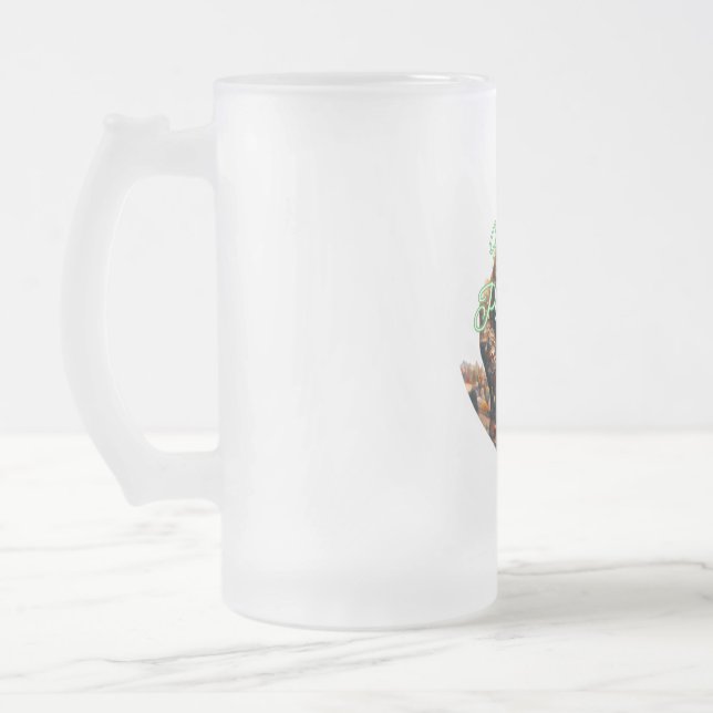Caneca De Cerveja Vidro Jateado Caneca de Vidro Fosco, 475 ml (Esquerda)