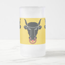 Caneca De Cerveja Vidro Jateado Caneca de Vidro Fosco com a bandeira de Uri, Suíça