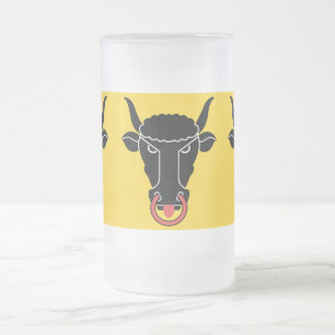 Caneca De Cerveja Vidro Jateado Caneca de Vidro Fosco com a bandeira de Uri, Suíça