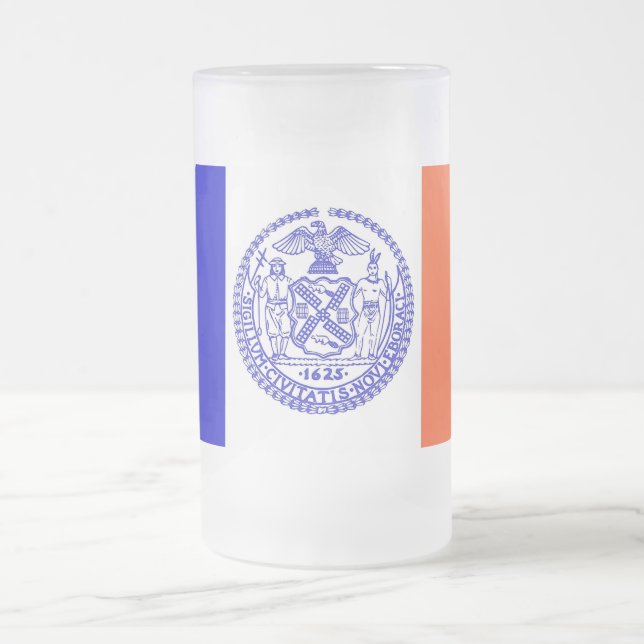 Caneca De Cerveja Vidro Jateado Caneca de Vidro Fosco com bandeira da Cidade de No (Centro)