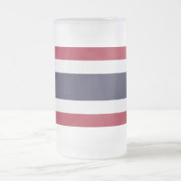 Caneca de Vidro Fosco com bandeira da Tailândia