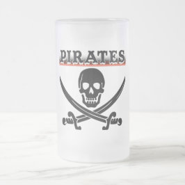Caneca De Cerveja Vidro Jateado Caneca de Vidro Fosco Piratas