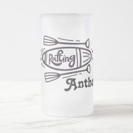 Caneca De Cerveja Vidro Jateado Caneca de Vidro Fosco Rafting