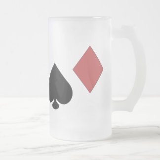 Caneca De Cerveja Vidro Jateado CANECA do PÓQUER do vidro de fosco