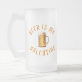 Caneca De Cerveja Vidro Jateado Caneca Geada CERVEJA É MEU NAMORADO