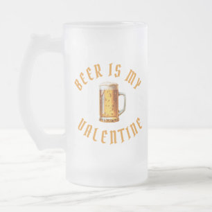 Caneca De Cerveja Vidro Jateado Caneca Geada CERVEJA É MEU NAMORADO