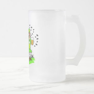 Caneca De Cerveja Vidro Jateado Cantando Leprechauns Mug