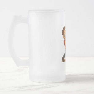 Caneca De Cerveja Vidro Jateado Cantor se entregando