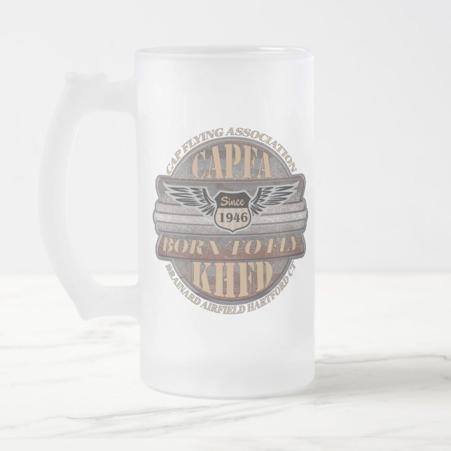 Caneca De Cerveja Vidro Jateado CAPFA Beer Mug (Esquerda)