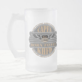 Caneca De Cerveja Vidro Jateado CAPFA Beer Mug