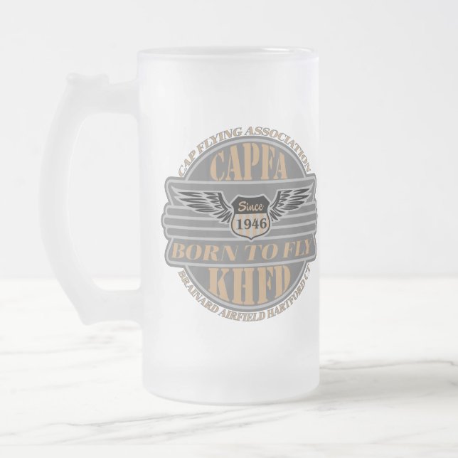 Caneca De Cerveja Vidro Jateado CAPFA Beer Mug (Esquerda)