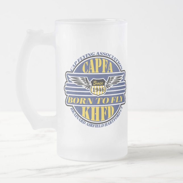 Caneca De Cerveja Vidro Jateado CAPFA Beer Mug (Esquerda)