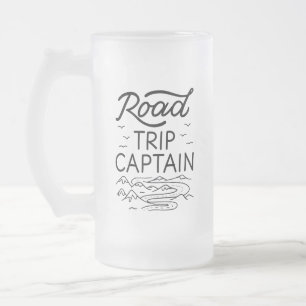 Caneca De Cerveja Vidro Jateado Capitão de Viagem I