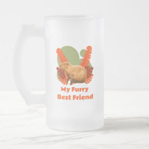 Caneca De Cerveja Vidro Jateado Capivara Meu Melhor Amigo Peludo