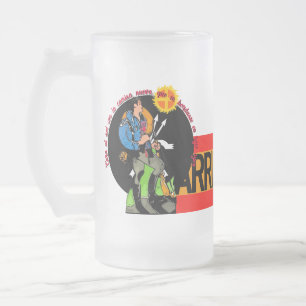 CANECA DE CERVEJA VIDRO JATEADO CARA AL SOL