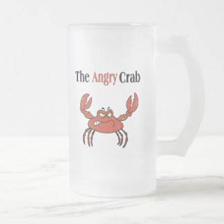 Caneca De Cerveja Vidro Jateado Caranguejo Irritado