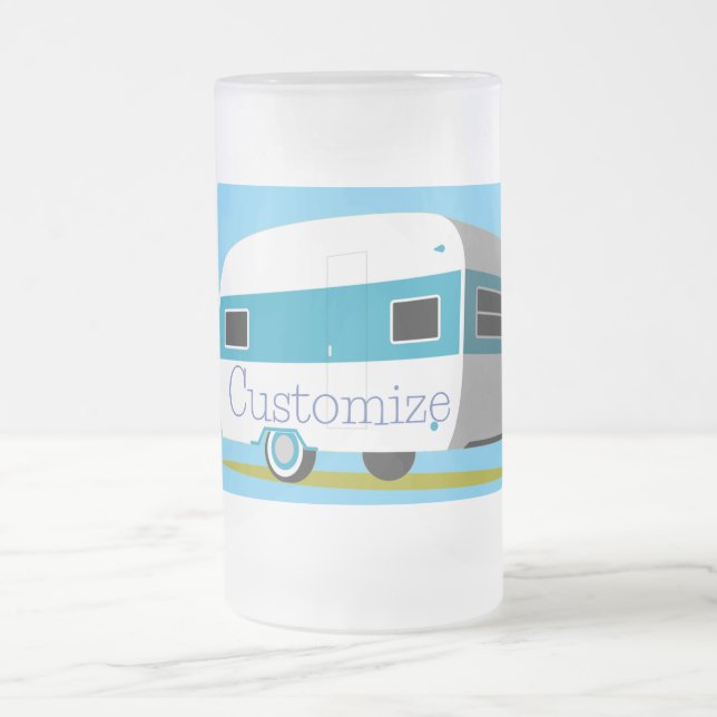 Caneca De Cerveja Vidro Jateado Caravana Camper RV Thunder_Cove (Centro)