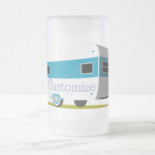 Caneca De Cerveja Vidro Jateado Caravana Camper RV Thunder_Cove