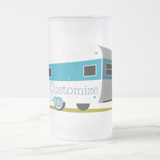 Caneca De Cerveja Vidro Jateado Caravana Camper RV Thunder_Cove (Centro)