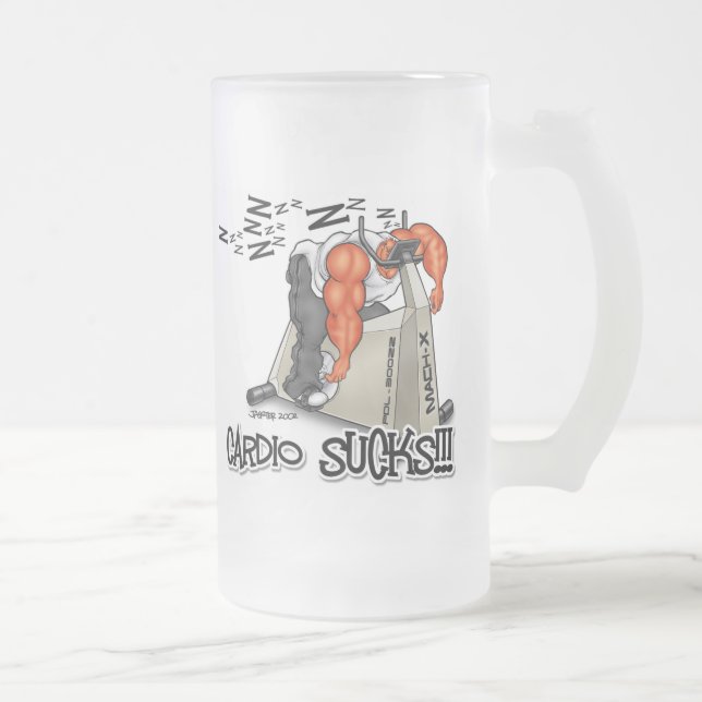 CANECA DE CERVEJA VIDRO JATEADO CARDIO- SUGA (Direita)