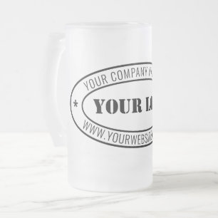 Caneca De Cerveja Vidro Jateado Carimbo da empresa de logotipo comercial personali