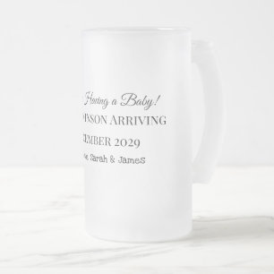 Caneca De Cerveja Vidro Jateado Cartão de Revenda de Bebê Personalizado