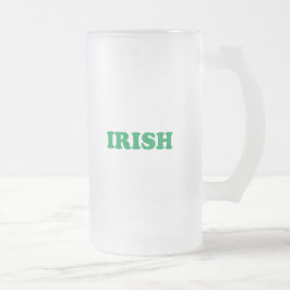 Caneca De Cerveja Vidro Jateado Cartas verdes irlandesas do Dia de São Patrício