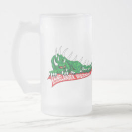 Caneca De Cerveja Vidro Jateado Casa do Hodag Rhinelander WI